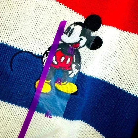 NWT Unisex Disney 100 Striped Mickey Graphic Button Up Cardigan - Picture 5 of 9